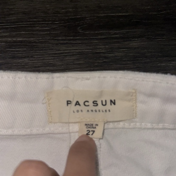 White Distressed Denim Skirt by Pacsun - Picture 2 of 5
